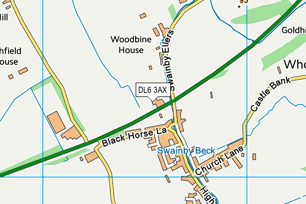 DL6 3AX map - OS VectorMap District (Ordnance Survey)