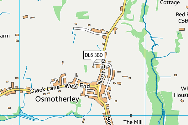 DL6 3BD map - OS VectorMap District (Ordnance Survey)