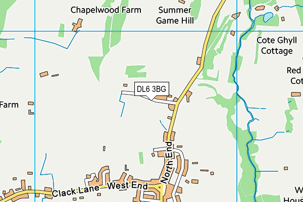 DL6 3BG map - OS VectorMap District (Ordnance Survey)