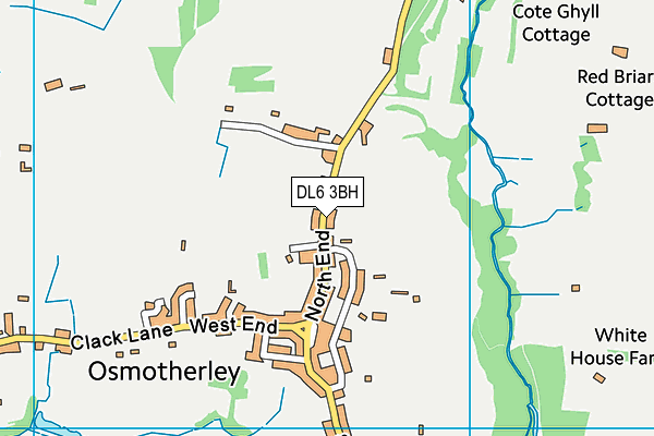 DL6 3BH map - OS VectorMap District (Ordnance Survey)