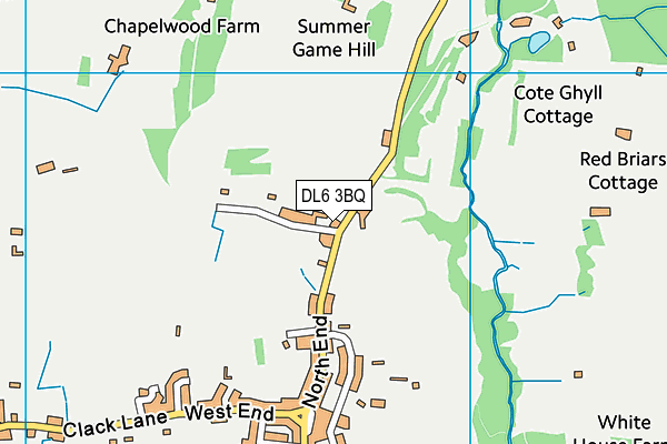 DL6 3BQ map - OS VectorMap District (Ordnance Survey)