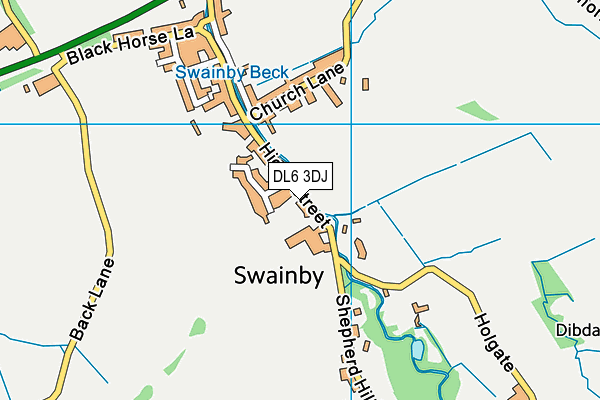 DL6 3DJ map - OS VectorMap District (Ordnance Survey)