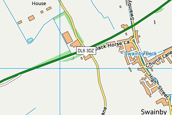 DL6 3DZ map - OS VectorMap District (Ordnance Survey)