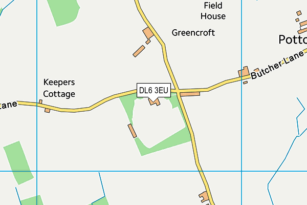 DL6 3EU map - OS VectorMap District (Ordnance Survey)