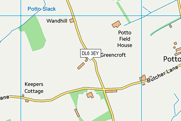 DL6 3EY map - OS VectorMap District (Ordnance Survey)