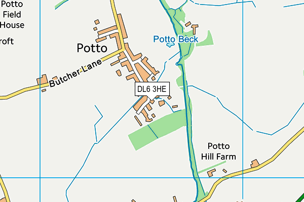 DL6 3HE map - OS VectorMap District (Ordnance Survey)