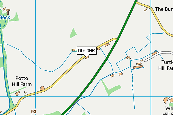 DL6 3HR map - OS VectorMap District (Ordnance Survey)