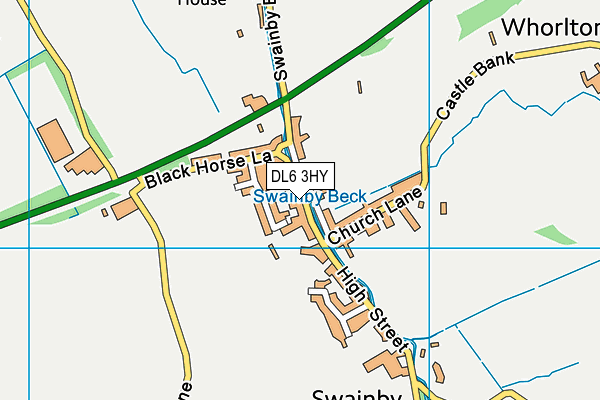 DL6 3HY map - OS VectorMap District (Ordnance Survey)