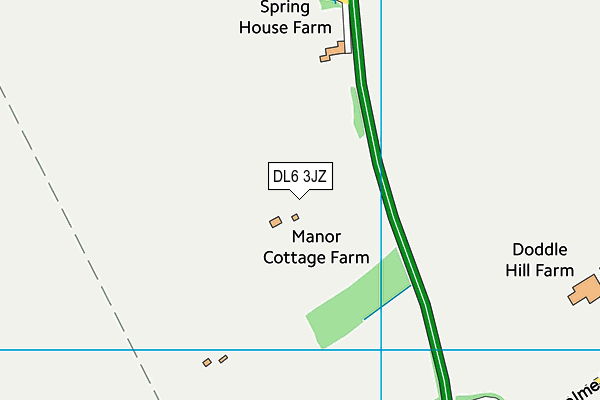 DL6 3JZ map - OS VectorMap District (Ordnance Survey)