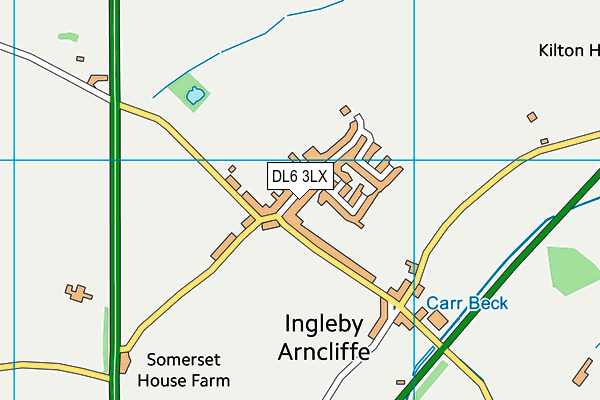 DL6 3LX map - OS VectorMap District (Ordnance Survey)