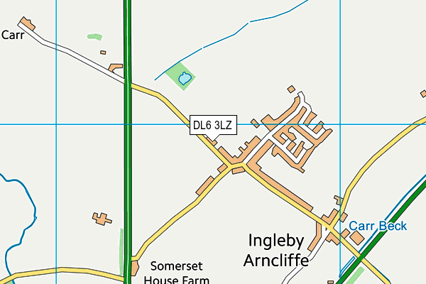 DL6 3LZ map - OS VectorMap District (Ordnance Survey)