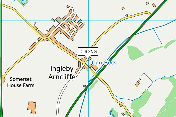 DL6 3NG map - OS VectorMap District (Ordnance Survey)