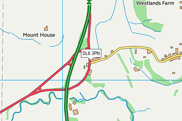 DL6 3PN map - OS VectorMap District (Ordnance Survey)