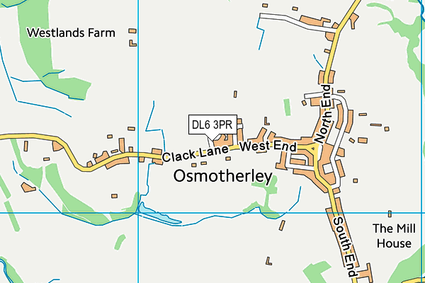 DL6 3PR map - OS VectorMap District (Ordnance Survey)