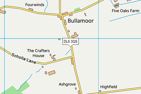 DL6 3QS map - OS VectorMap District (Ordnance Survey)