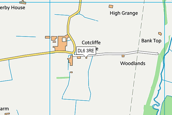 DL6 3RE map - OS VectorMap District (Ordnance Survey)