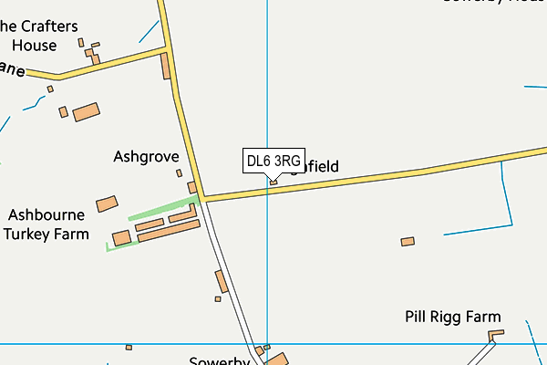 DL6 3RG map - OS VectorMap District (Ordnance Survey)
