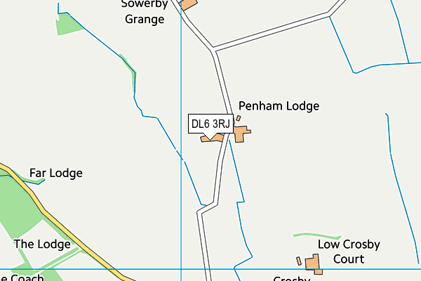 DL6 3RJ map - OS VectorMap District (Ordnance Survey)