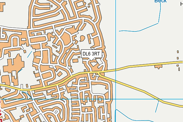 DL6 3RT map - OS VectorMap District (Ordnance Survey)