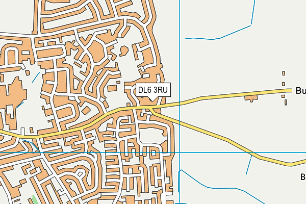 DL6 3RU map - OS VectorMap District (Ordnance Survey)