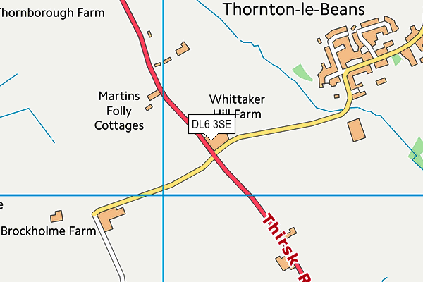 DL6 3SE map - OS VectorMap District (Ordnance Survey)