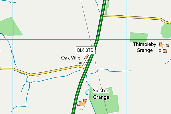 DL6 3TD map - OS VectorMap District (Ordnance Survey)