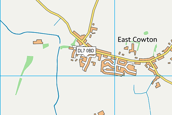 East Cowton Church of England Primary School map (DL7 0BD) - OS VectorMap District (Ordnance Survey)