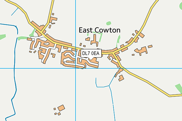 East Cowton Cricket Club map (DL7 0EA) - OS VectorMap District (Ordnance Survey)