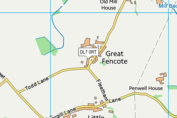 DL7 0RT map - OS VectorMap District (Ordnance Survey)