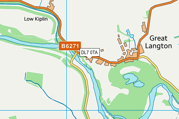 DL7 0TA map - OS VectorMap District (Ordnance Survey)