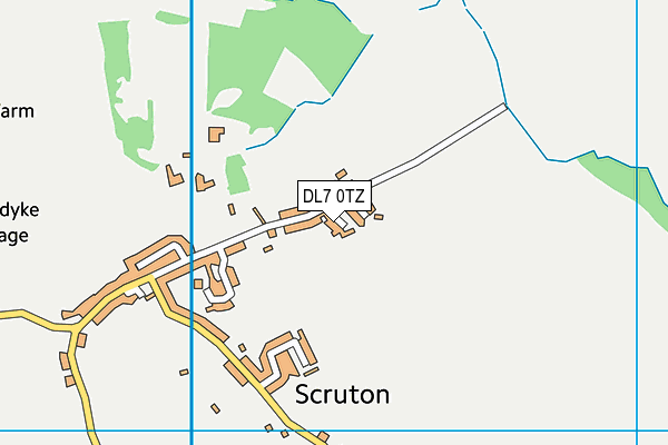 DL7 0TZ map - OS VectorMap District (Ordnance Survey)