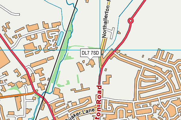 DL7 7SD map - OS VectorMap District (Ordnance Survey)