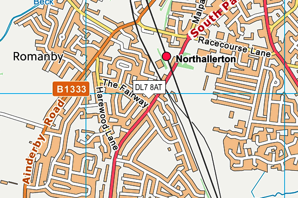 DL7 8AT map - OS VectorMap District (Ordnance Survey)