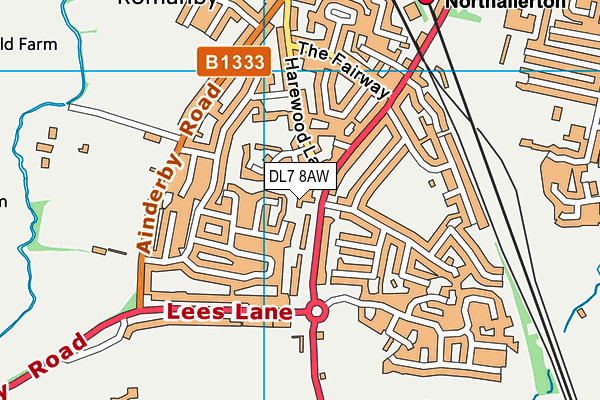 DL7 8AW map - OS VectorMap District (Ordnance Survey)