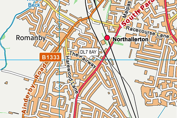 DL7 8AY map - OS VectorMap District (Ordnance Survey)