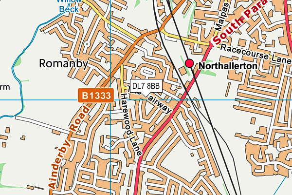 DL7 8BB map - OS VectorMap District (Ordnance Survey)