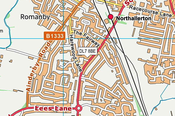 DL7 8BE map - OS VectorMap District (Ordnance Survey)
