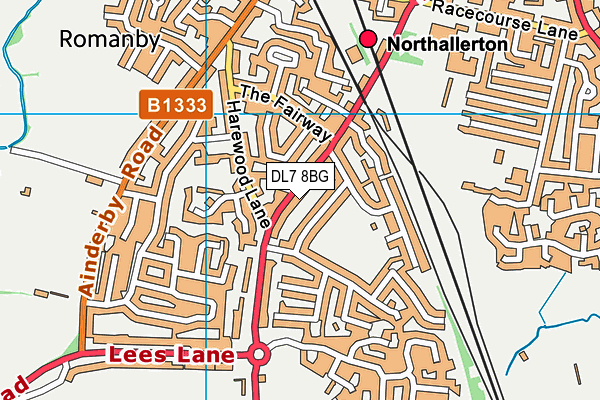 DL7 8BG map - OS VectorMap District (Ordnance Survey)