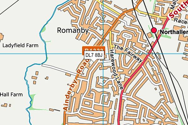 DL7 8BJ map - OS VectorMap District (Ordnance Survey)
