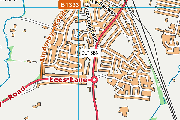 DL7 8BN map - OS VectorMap District (Ordnance Survey)