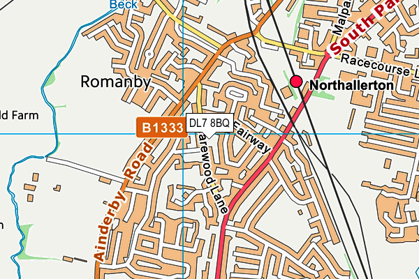DL7 8BQ map - OS VectorMap District (Ordnance Survey)
