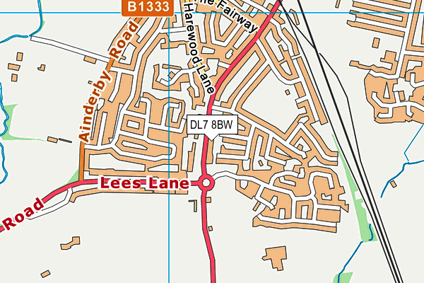 DL7 8BW map - OS VectorMap District (Ordnance Survey)