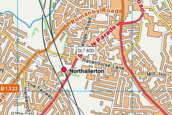 DL7 8DD map - OS VectorMap District (Ordnance Survey)