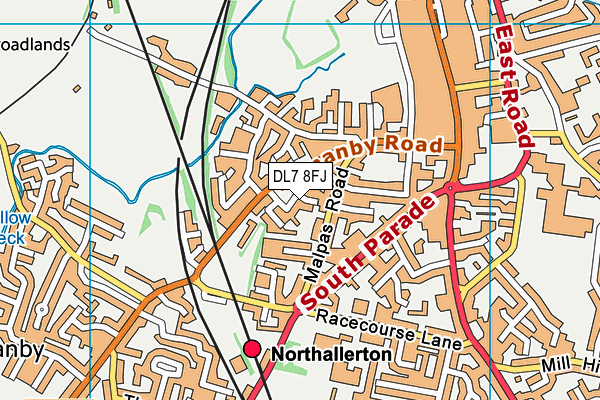 DL7 8FJ map - OS VectorMap District (Ordnance Survey)