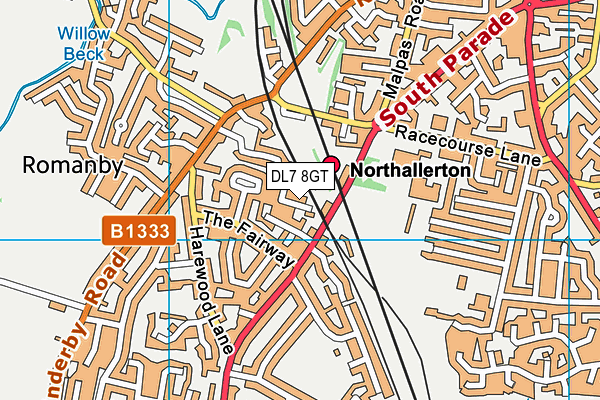 DL7 8GT map - OS VectorMap District (Ordnance Survey)