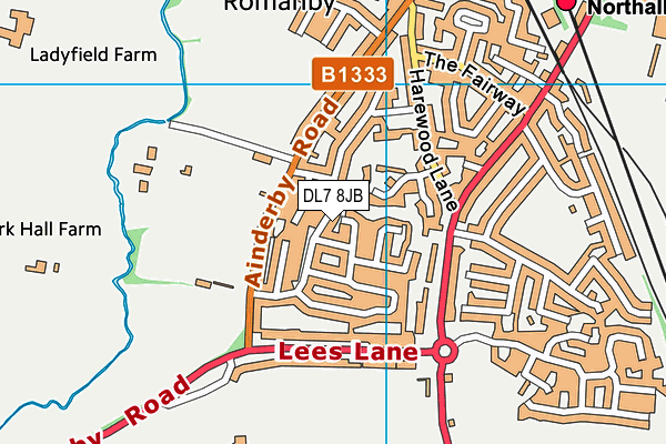 DL7 8JB map - OS VectorMap District (Ordnance Survey)