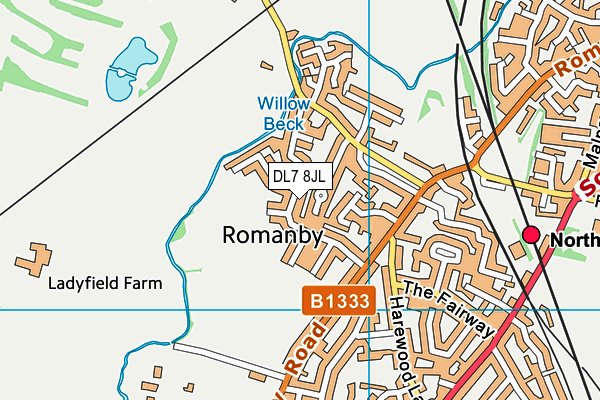 DL7 8JL map - OS VectorMap District (Ordnance Survey)