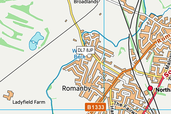 DL7 8JP map - OS VectorMap District (Ordnance Survey)