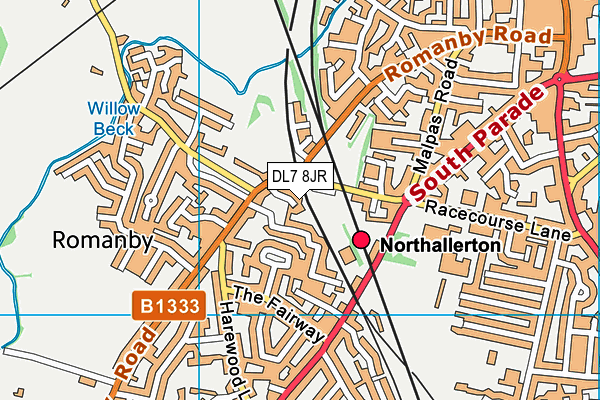 DL7 8JR map - OS VectorMap District (Ordnance Survey)