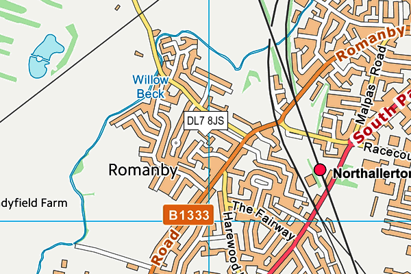 DL7 8JS map - OS VectorMap District (Ordnance Survey)